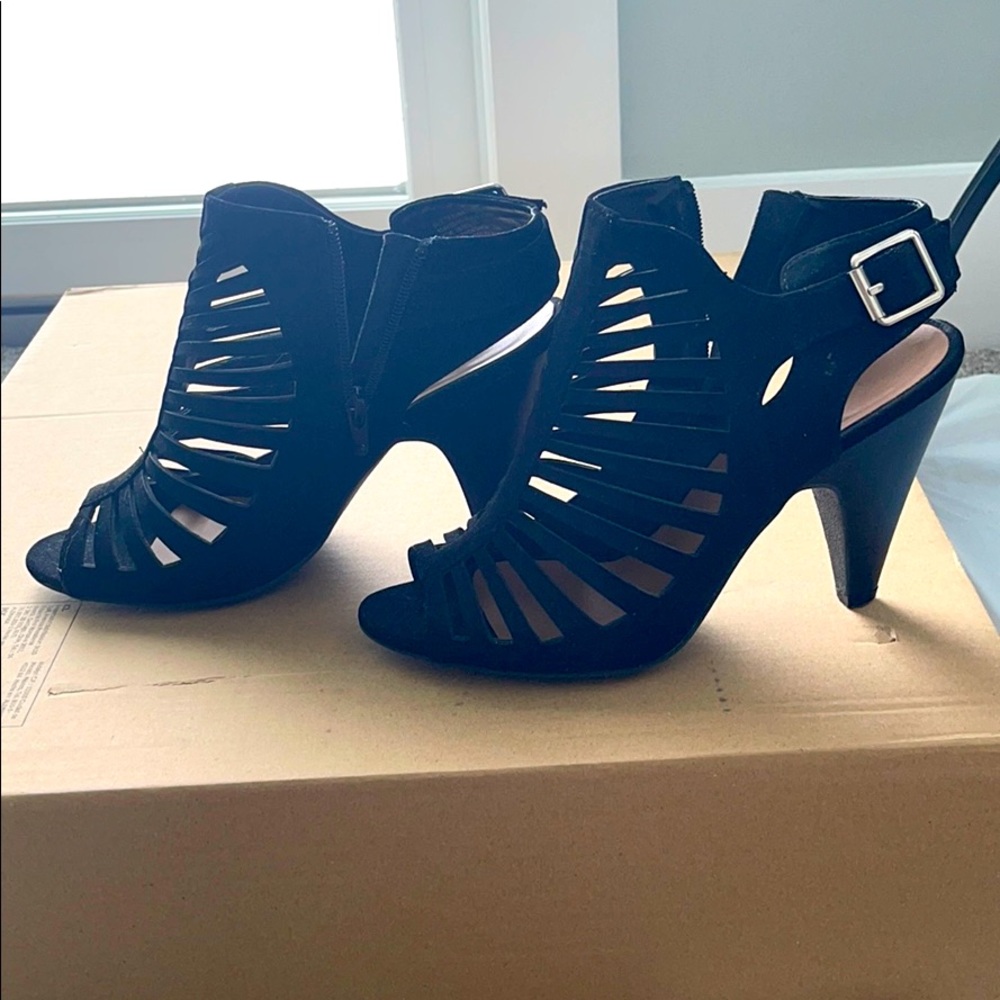 Black Open-Toed Heels